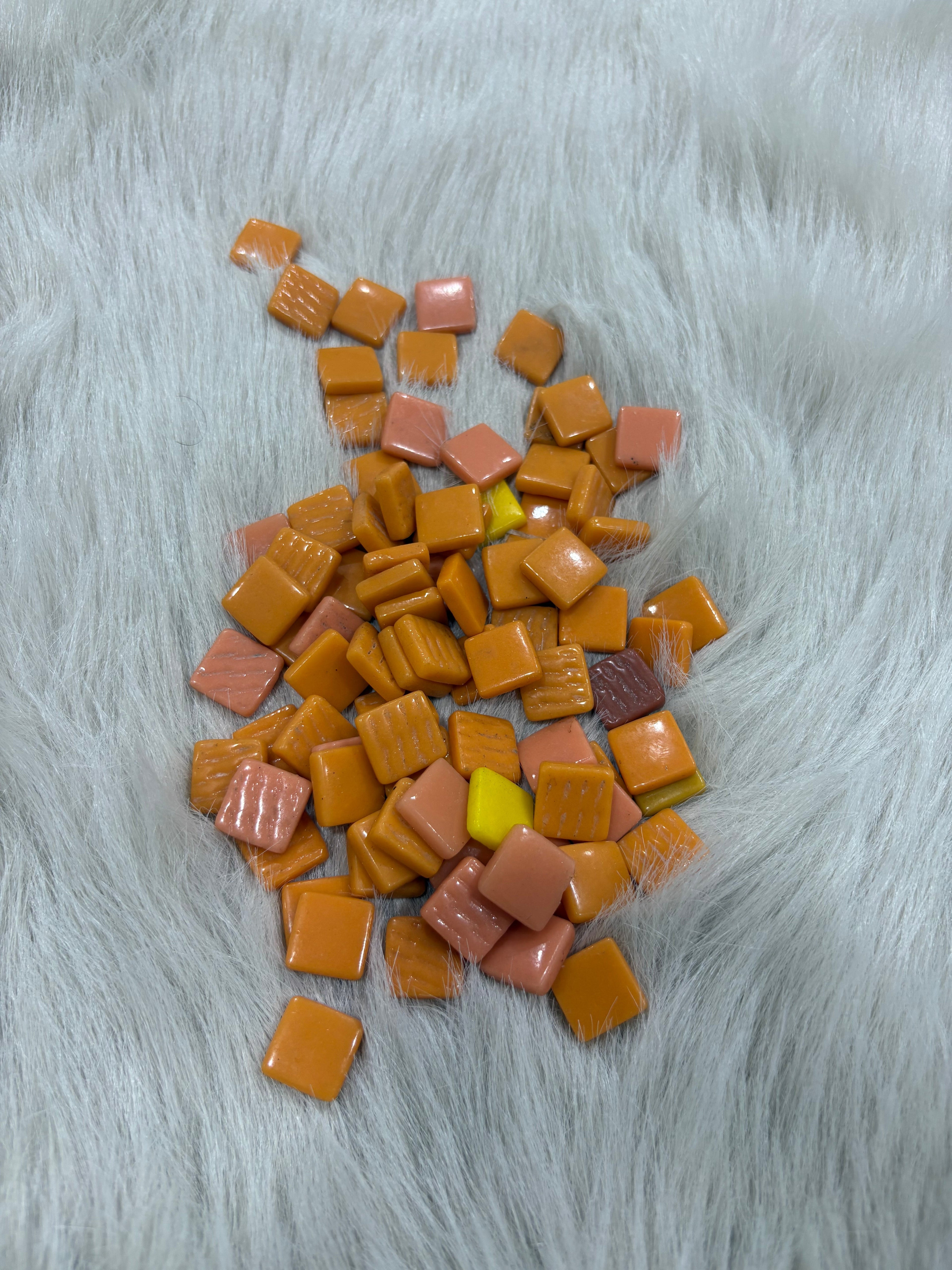 MX-03 Turunç Mix Tonlar Sanatsal Mozaik 15x15mm KARSAN MOZAİK