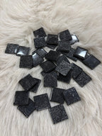 Sanatsal Kristal Mozaik KS-40 23x23mm Simli Siyah