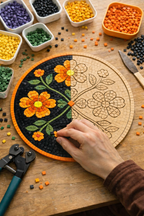 30x30cm Yuvarlak Şablon Hazır Yetişkin Set (Orta Seviye)