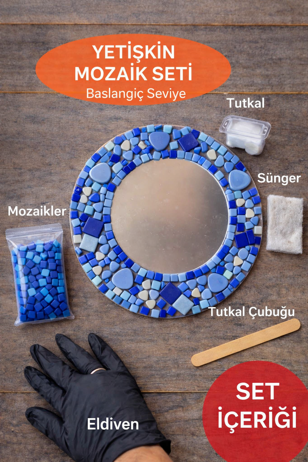 Yetişkin Mozaik Seti Ayna