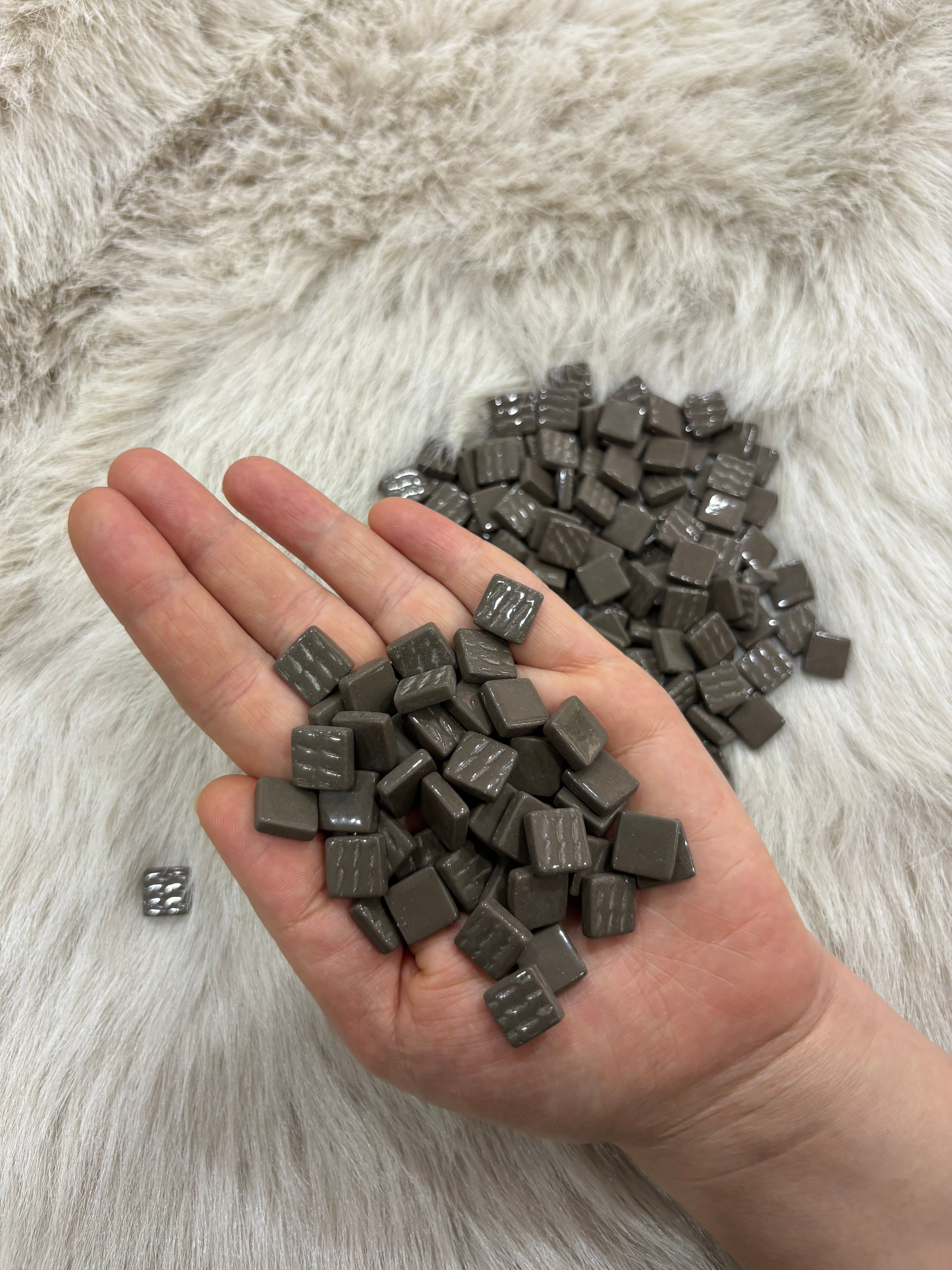 Sanatsal Mozaik KM-01 Haki Gri 12x12mm - Estetik Dokunuş