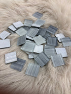 Sanatsal Kristal Mozaik KS-12 23x23mm Çizgili Gri Mix