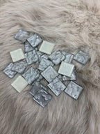 Sanatsal Kristal Mozaik KS-53 23x23mm Dalgalı Gümüş
