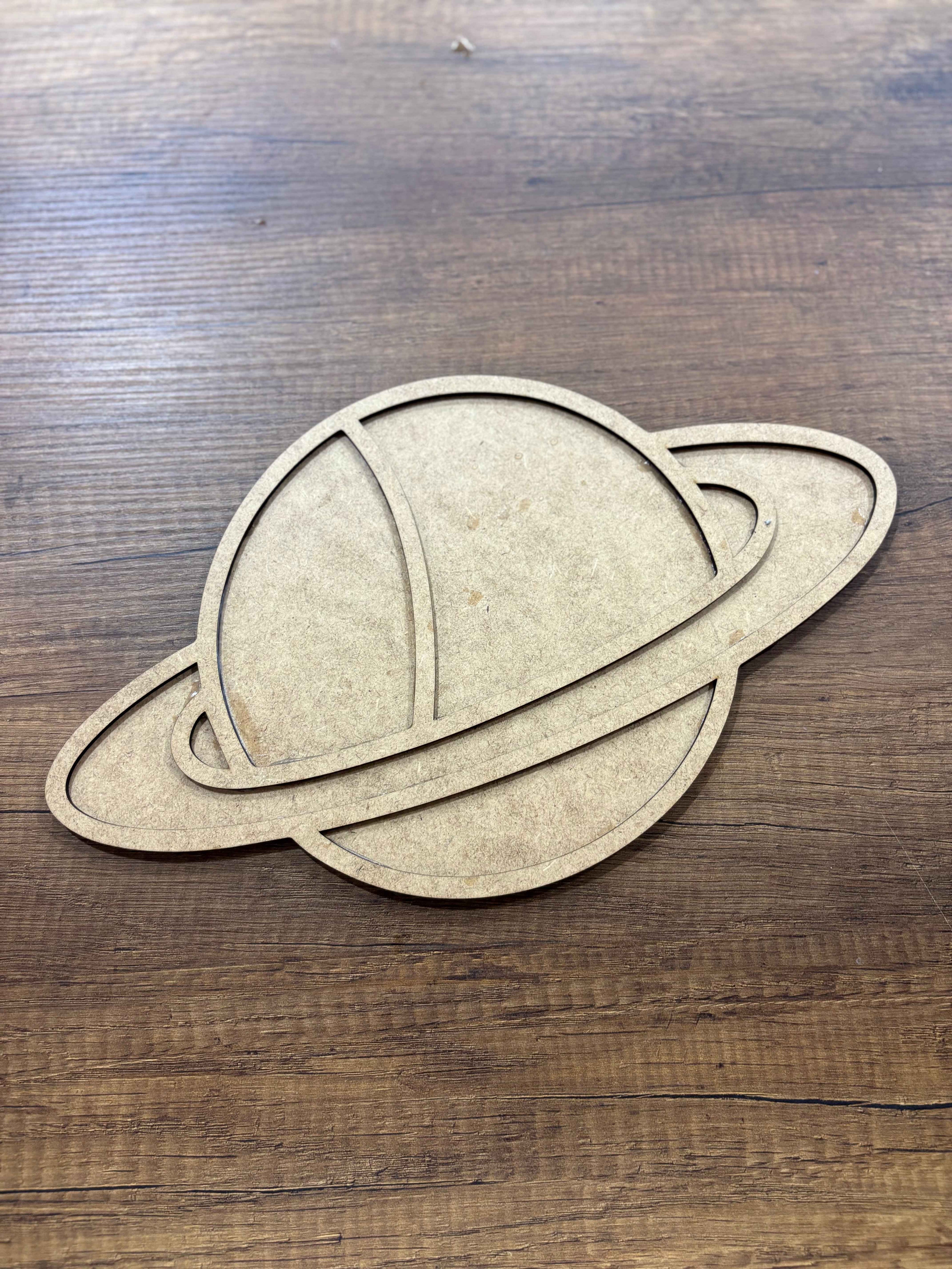 29,5x22,5cm Satürn Figür Ham Ahşap