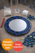 28x28cm Yuvarlak Pleksi Aynalı Yetişkin Set (Başlangıç Seviye)Mavi Tonlar