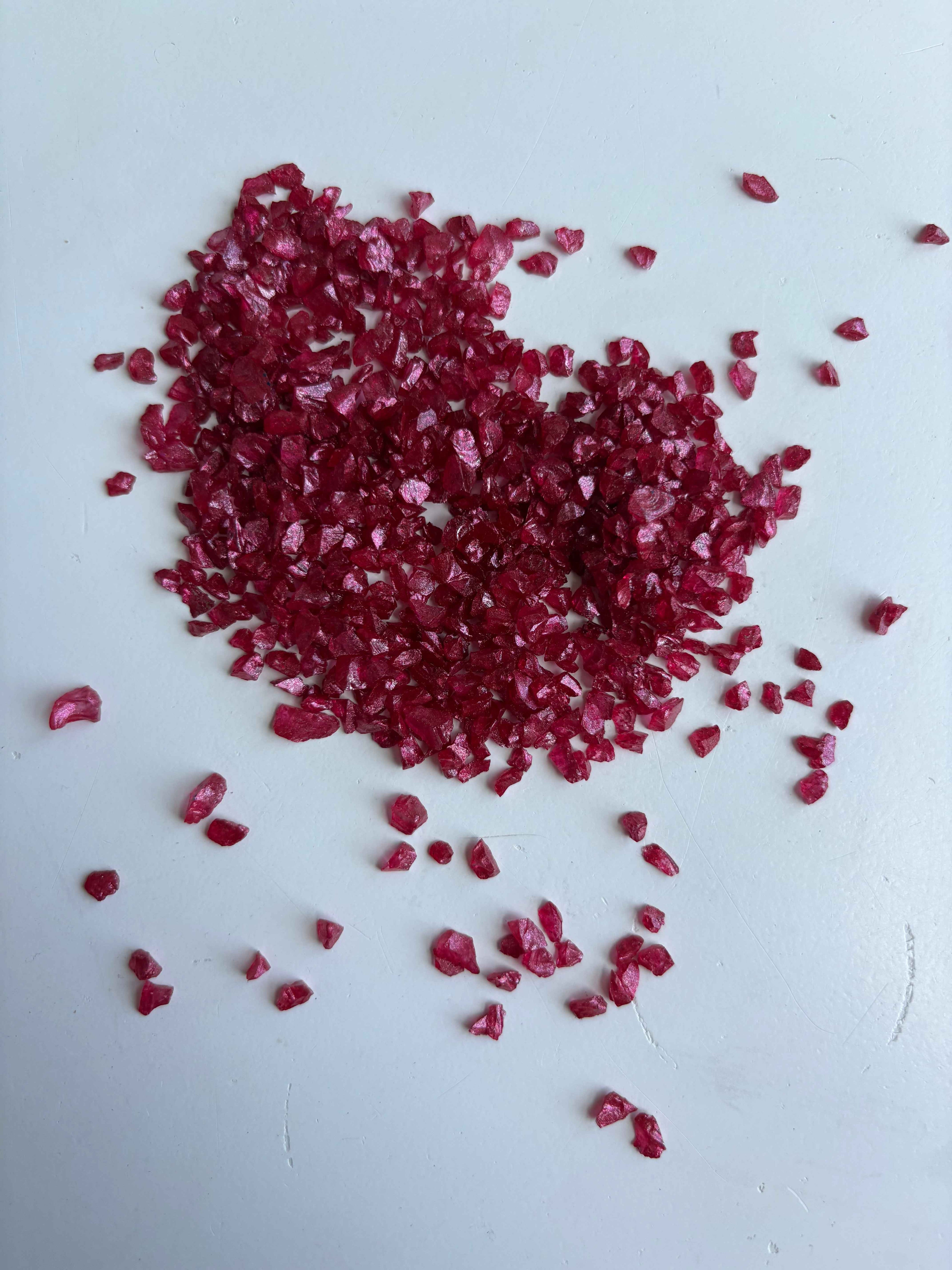 SCK-07 Kırmızı Sanatsal Cam Kırığı