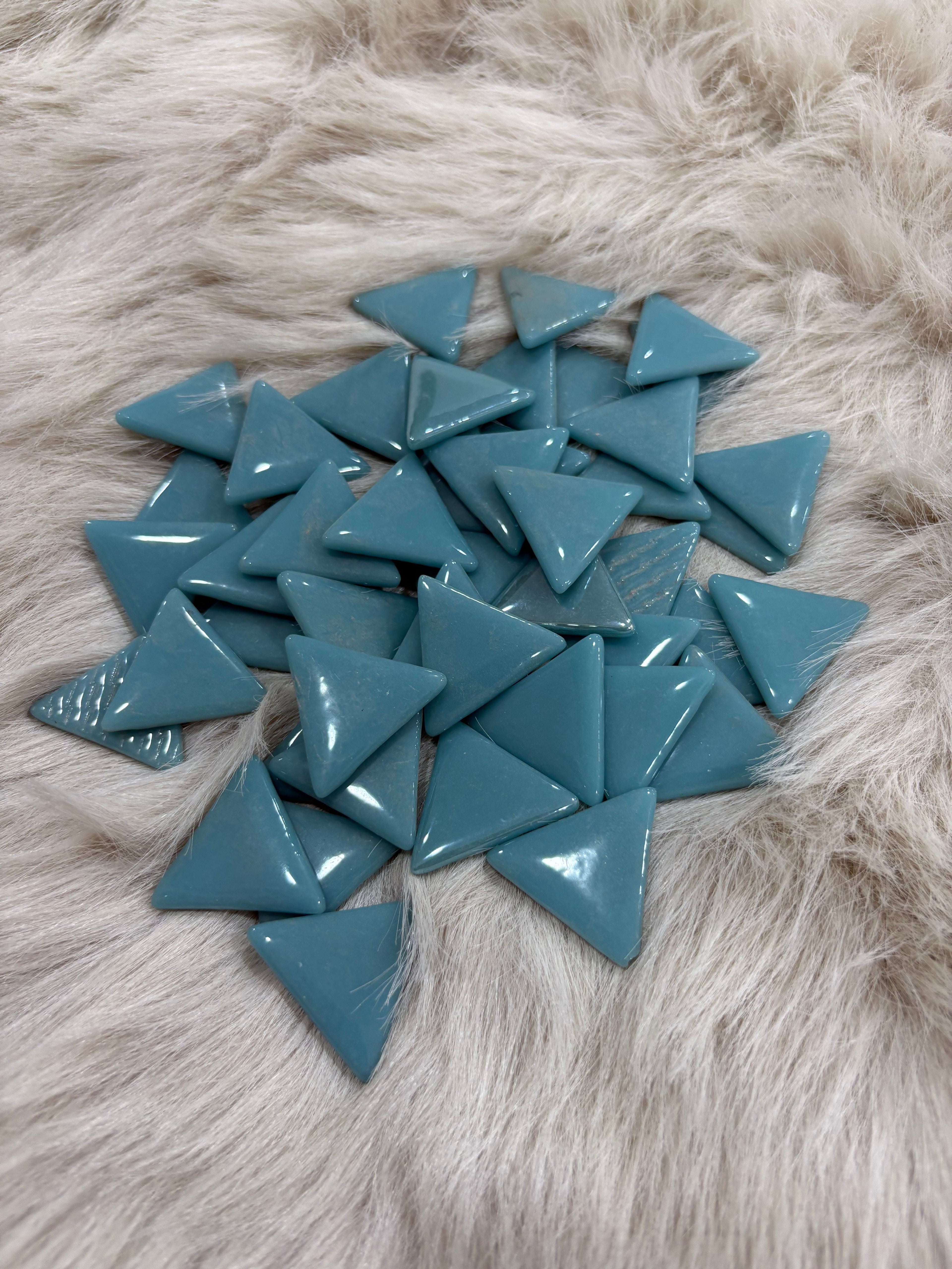 Sanatsal Mozaik UM-02 Turkuaz Üçgen 30x30mm KARSAN MOZAİK