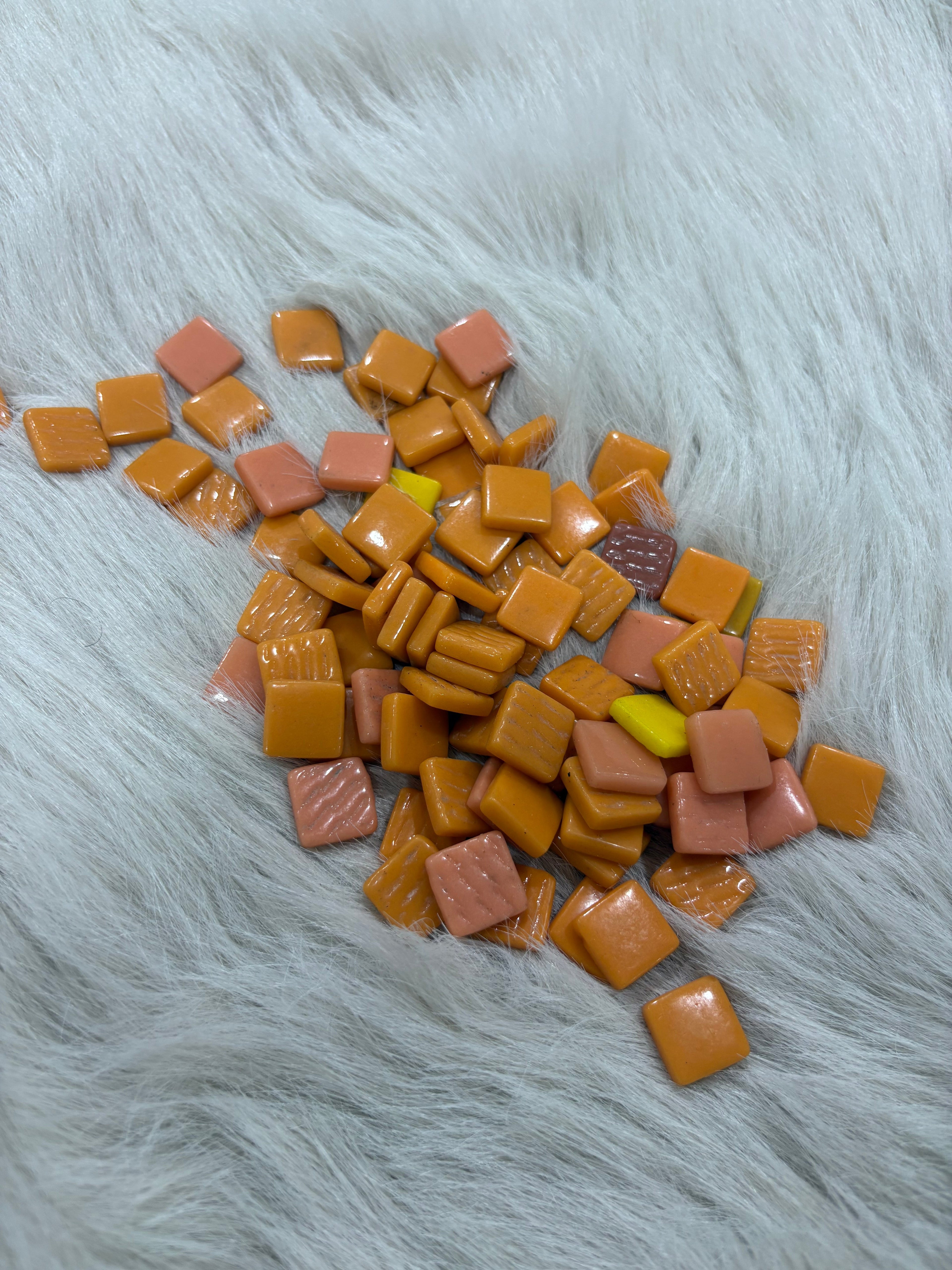 MX-03 Turunç Mix Tonlar Sanatsal Mozaik 15x15mm KARSAN MOZAİK