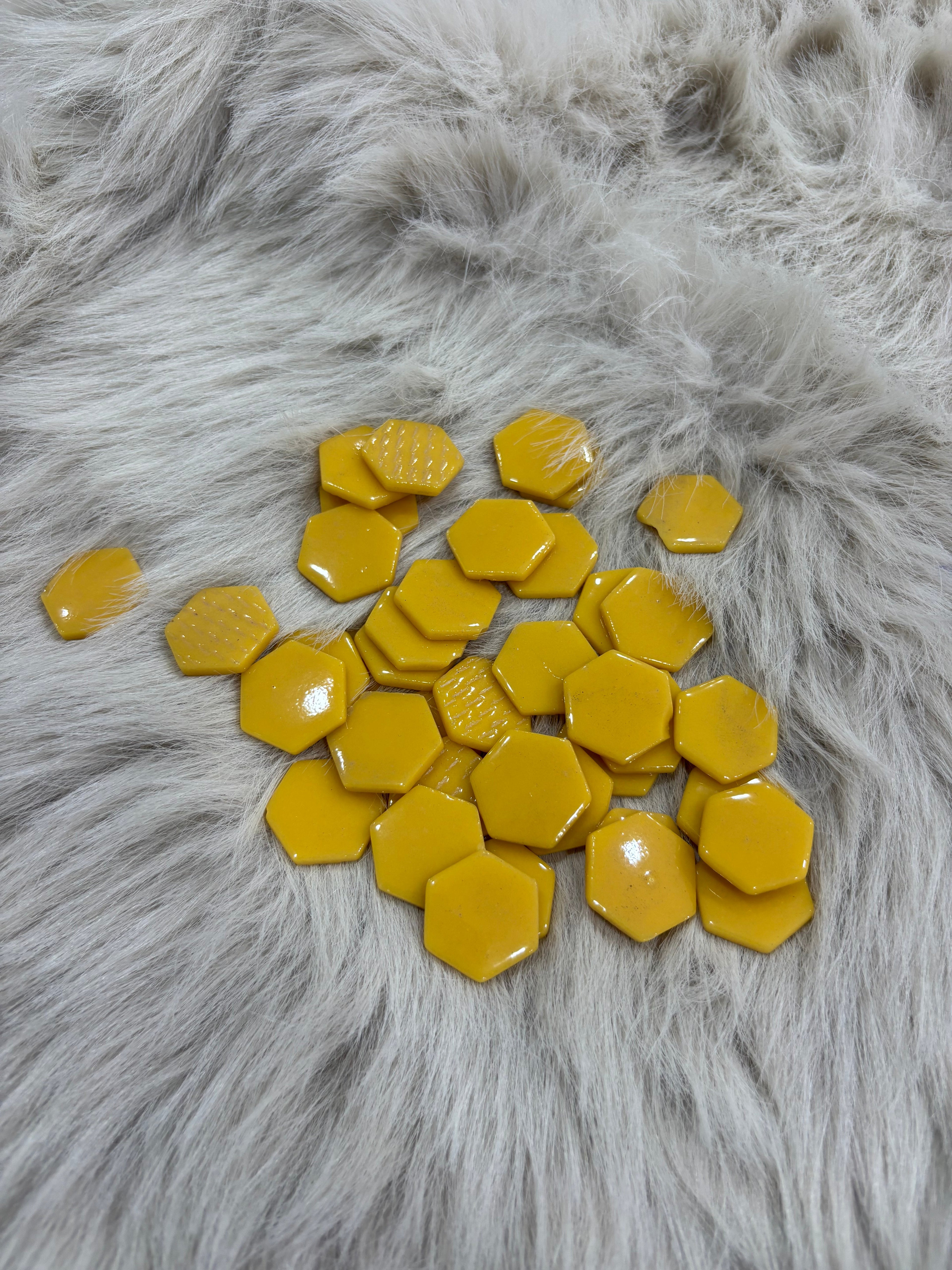 Sanatsal Mozaik SH-07 Sarı Altıgen 25x25mm KARSAN MOZAİK