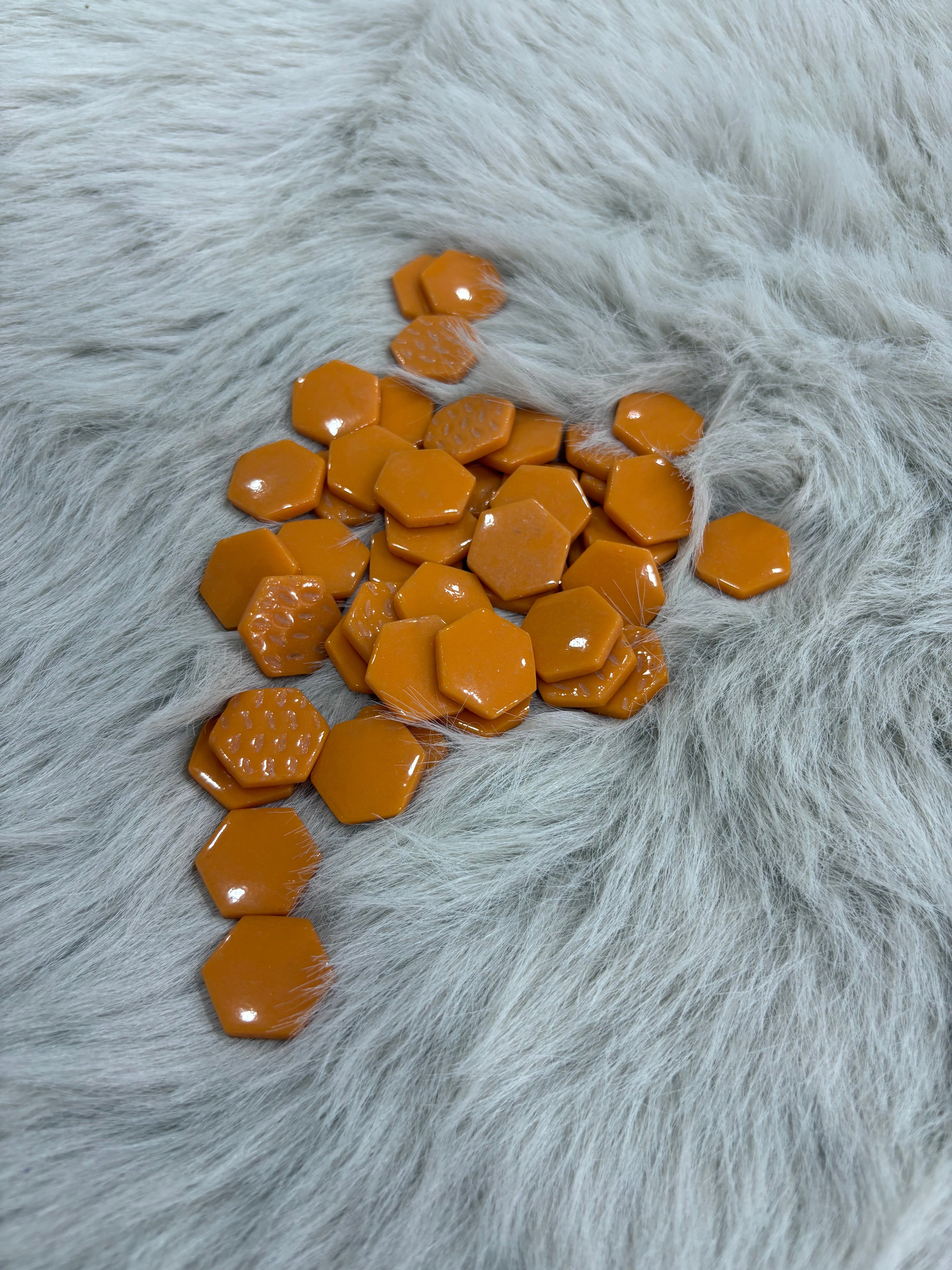 Sanatsal Mozaik SH-12 Turuncu Altıgen 25x25mm KARSAN MOZAİK