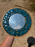 Yetişkin Mozaik Seti - 34x34cm Yuvarlak Pleksi Aynalı Turkuaz