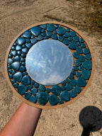 Yetişkin Mozaik Seti - 34x34cm Yuvarlak Pleksi Aynalı Turkuaz
