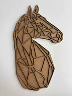 37x20cm At Figür Ham Ahşap