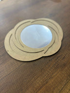 26,1x21,8cm Spiral Ayna Ham Ahşap