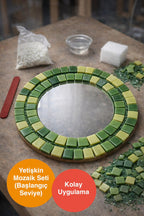 28x28cm Yuvarlak Pleksi Aynalı Yetişkin Set (Başlangıç Seviye) Yeşil