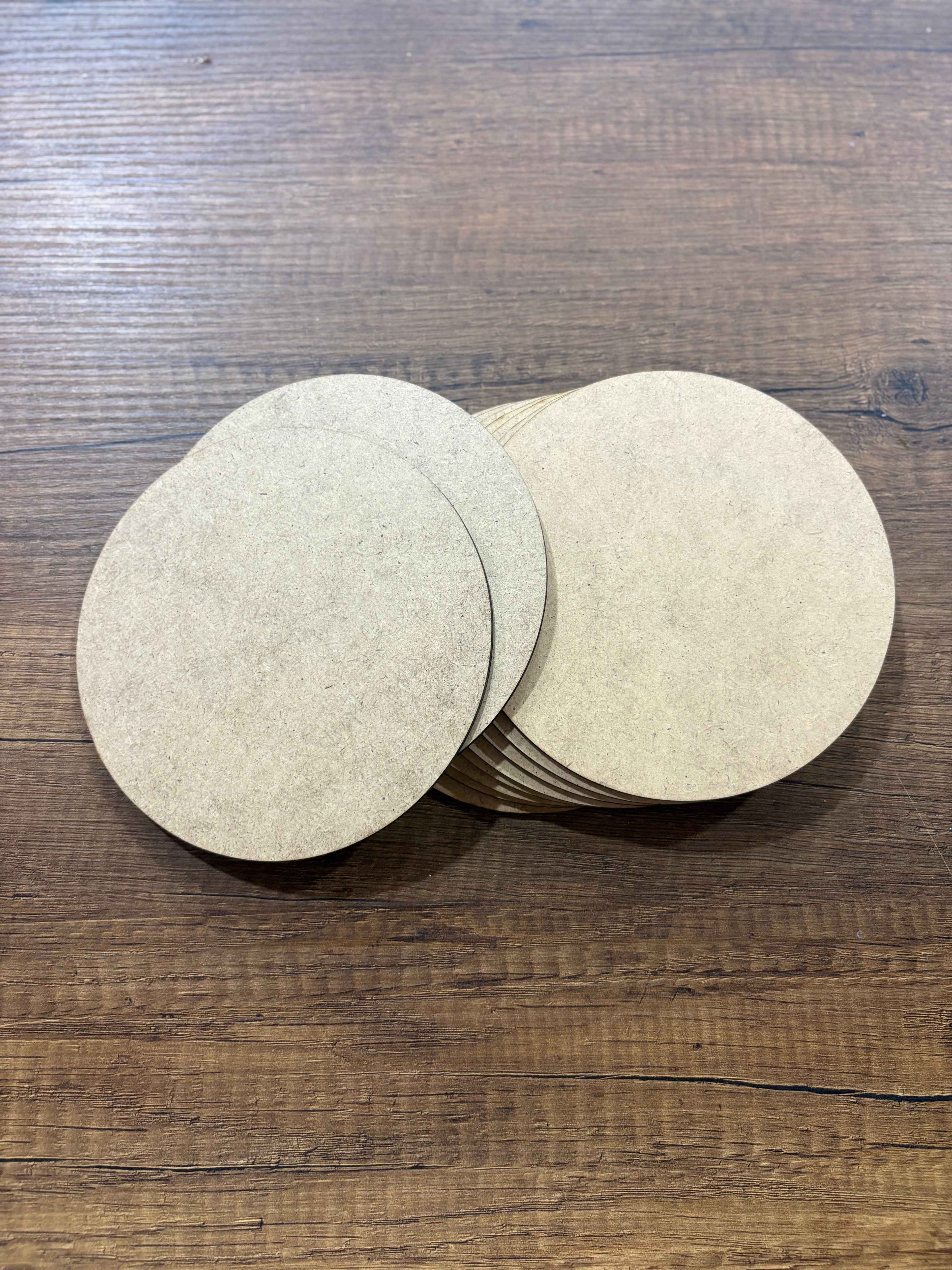 14x14cm Bardak Altlığı Ham Ahşap (10’lu)