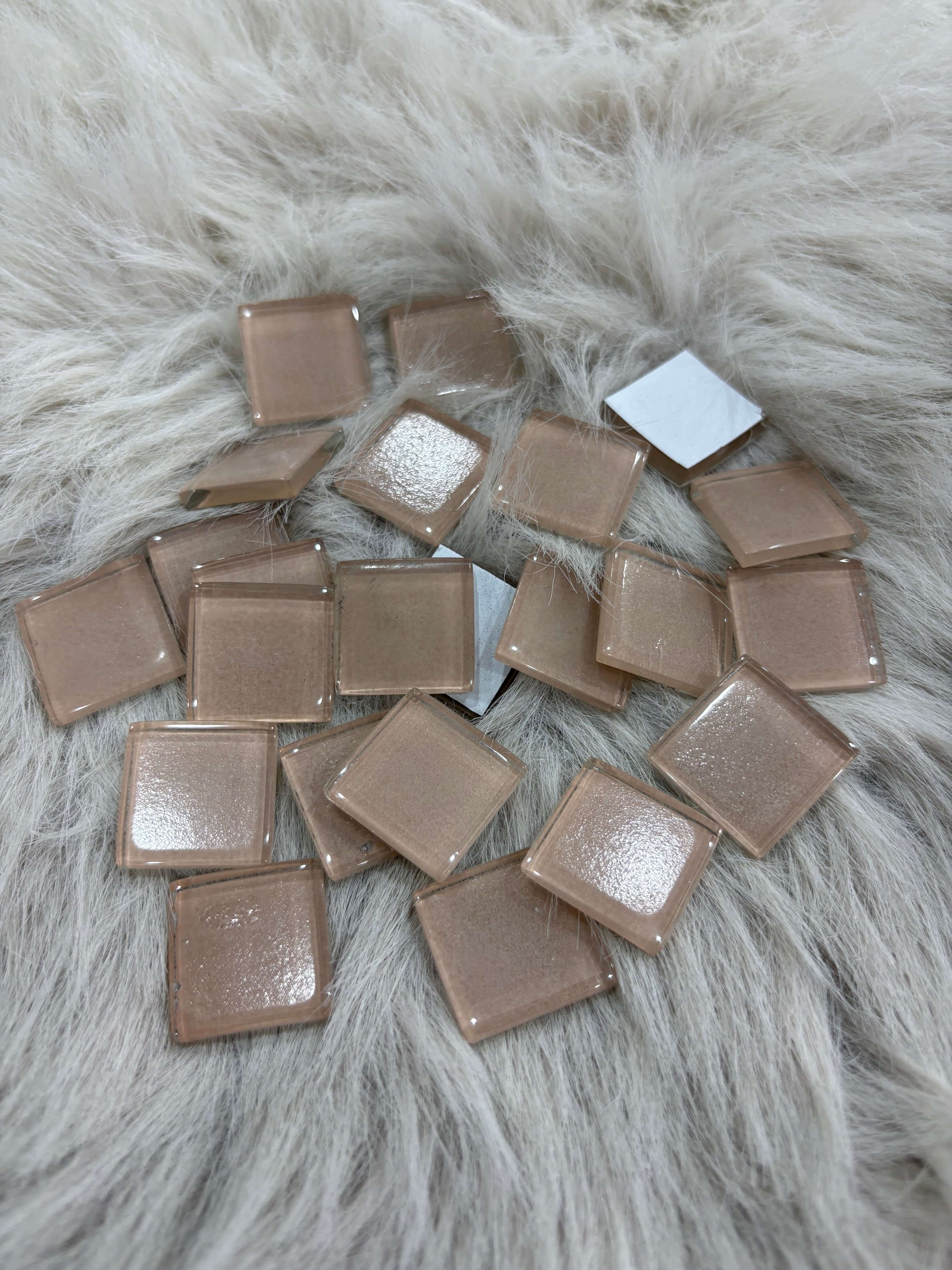 Sanatsal Kristal Mozaik KS-32 23x23mm Antislip Sütlü Kahve
