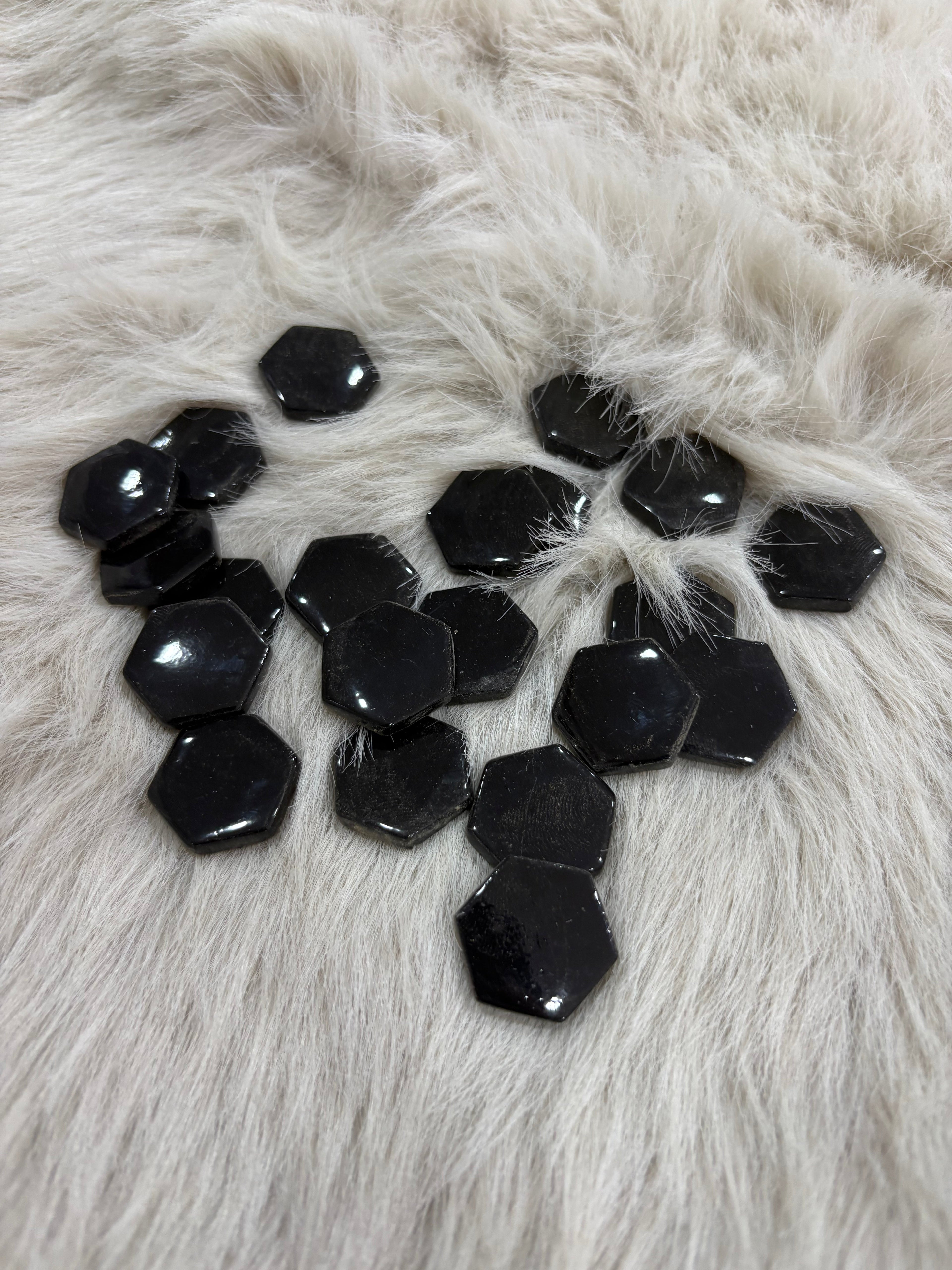 Sanatsal Mozaik SH-08 Siyah Altıgen 25x25mm