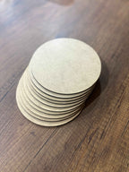 14x14cm Bardak Altlığı Ham Ahşap (10’lu)