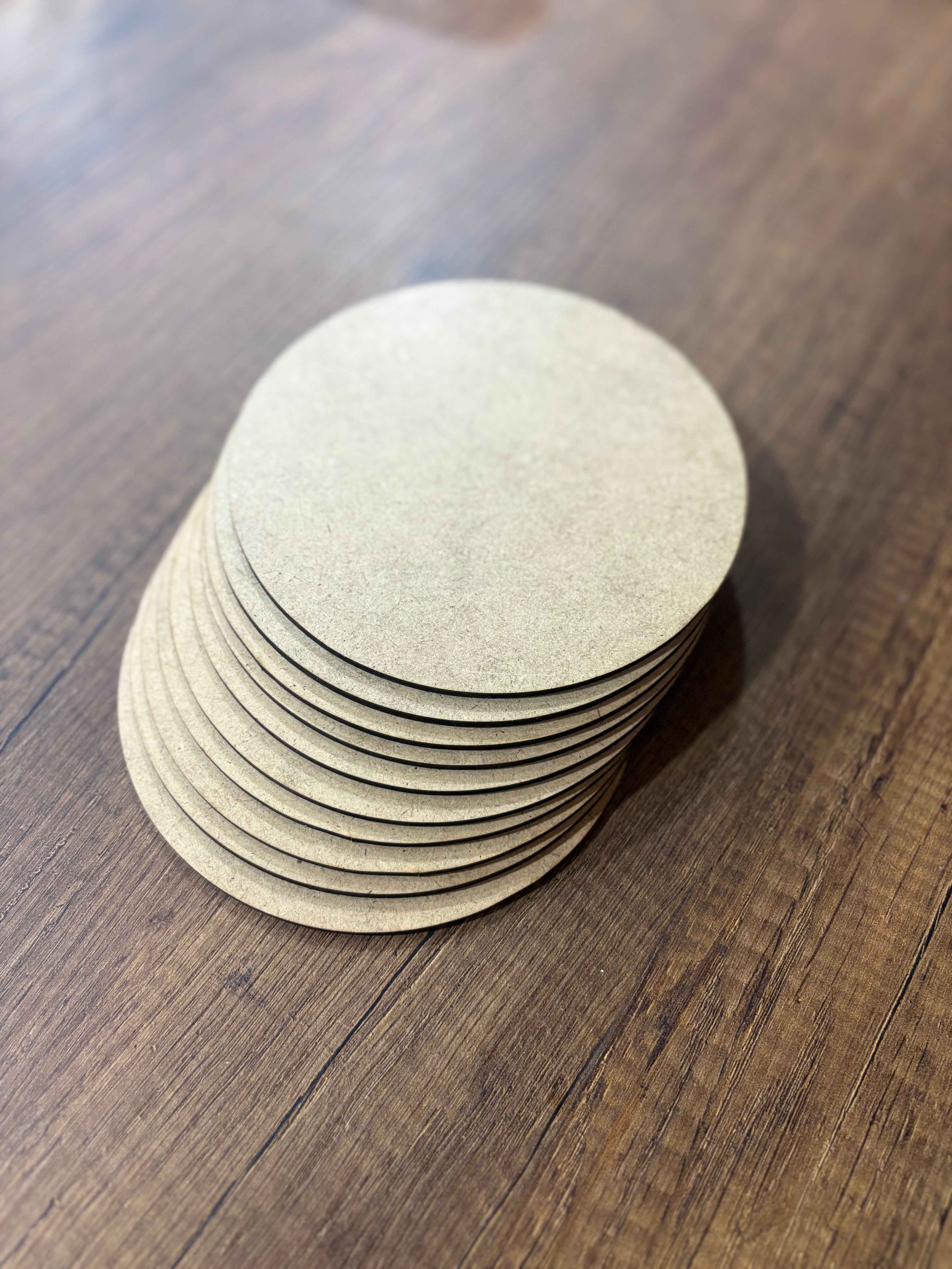 14x14cm Bardak Altlığı Ham Ahşap (10’lu)