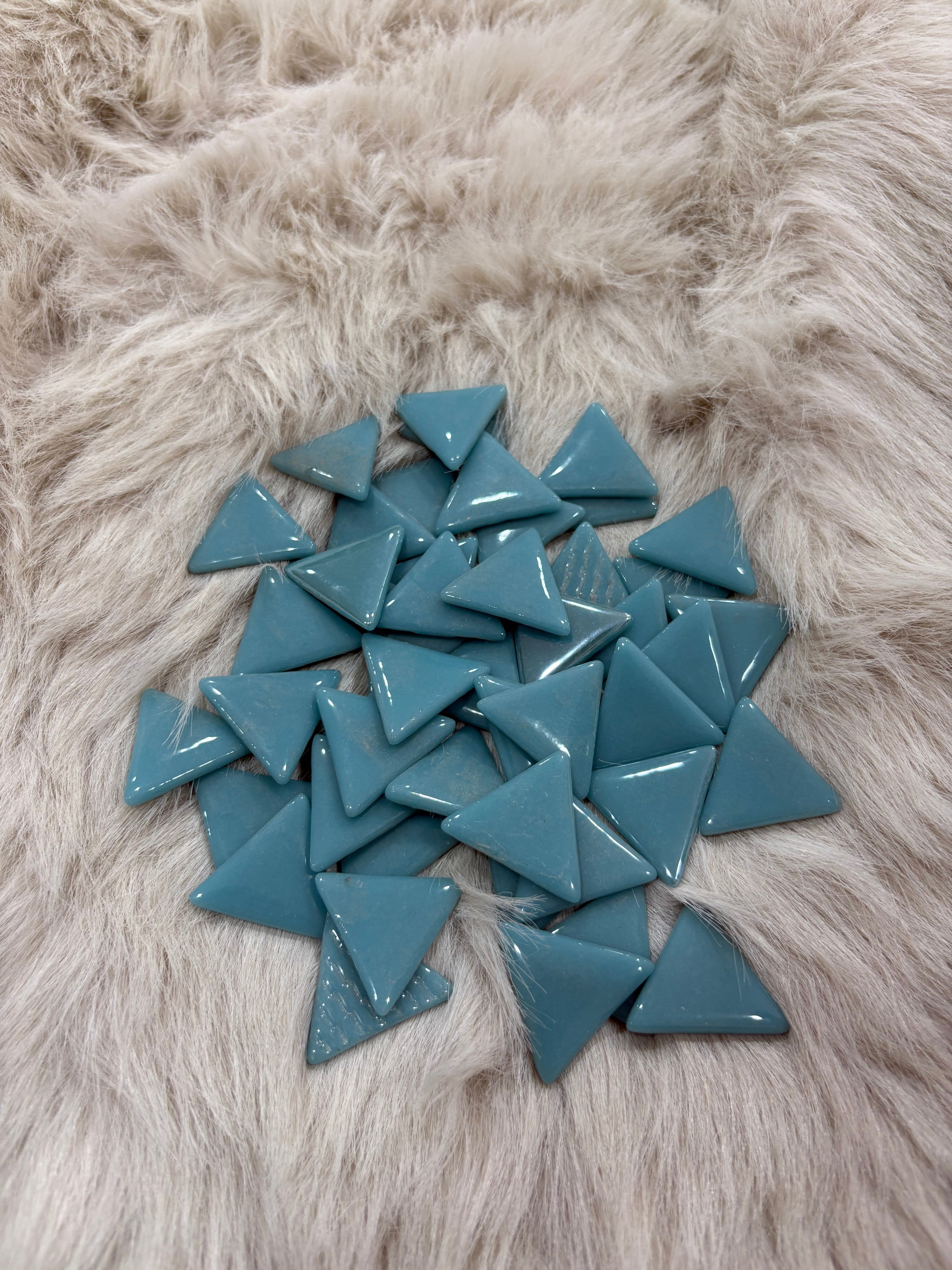 Sanatsal Mozaik UM-02 Turkuaz Üçgen 30x30mm KARSAN MOZAİK