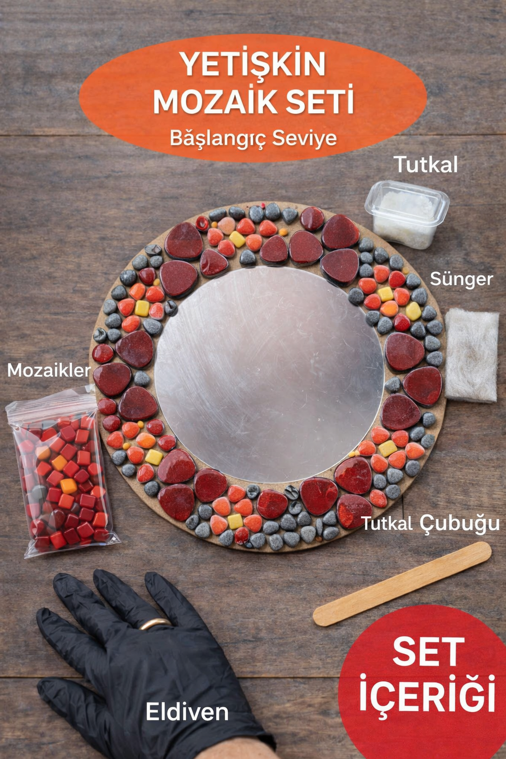 Yetişkin Mozaik Seti Ayna