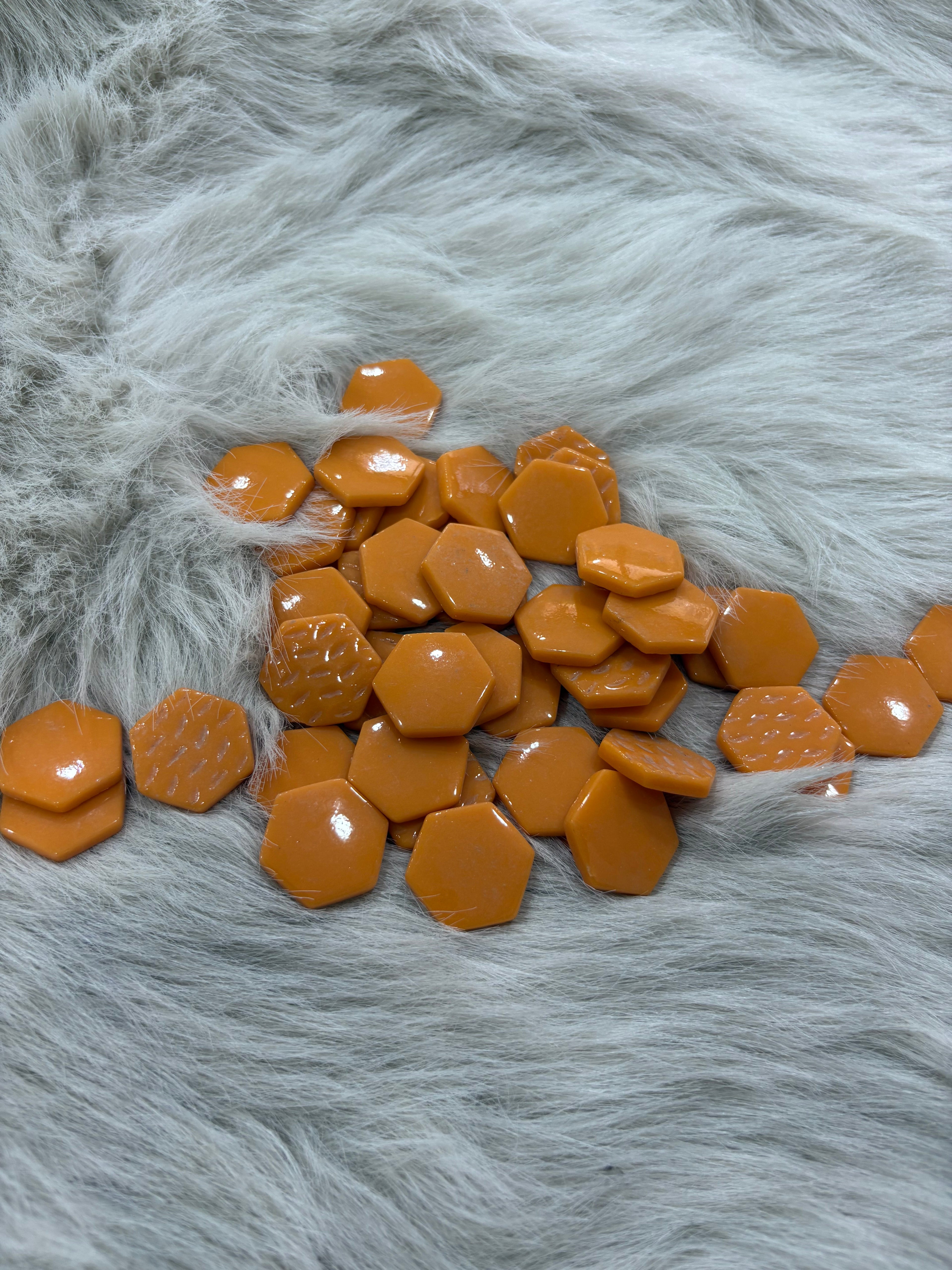 Sanatsal Mozaik SH-12 Turuncu Altıgen 25x25mm KARSAN MOZAİK