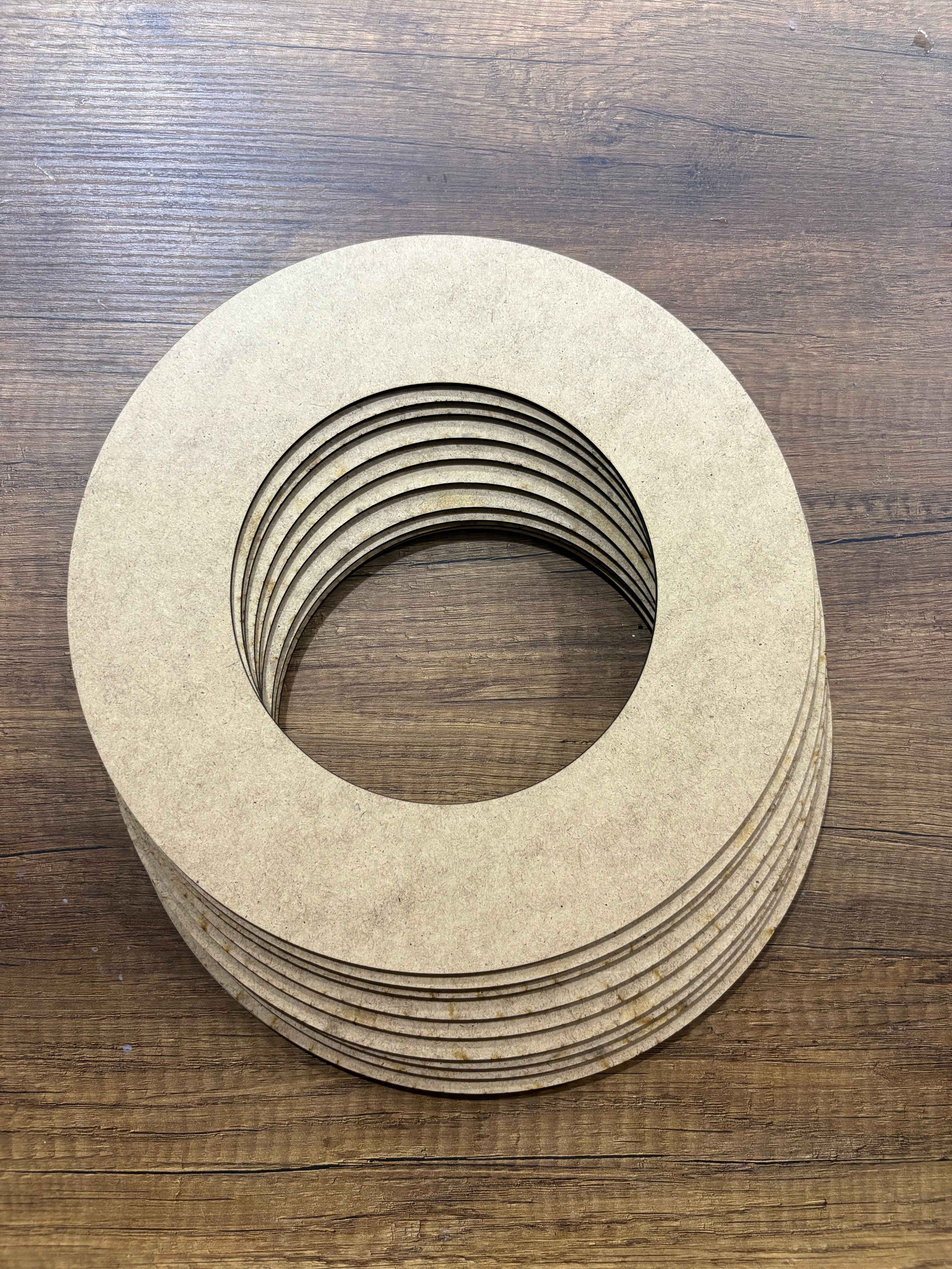 28x28cm Halka Ham Ahşap (10’lu)