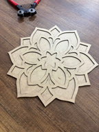 25,5x27,5cm Rangoli Form Ham Ahşap