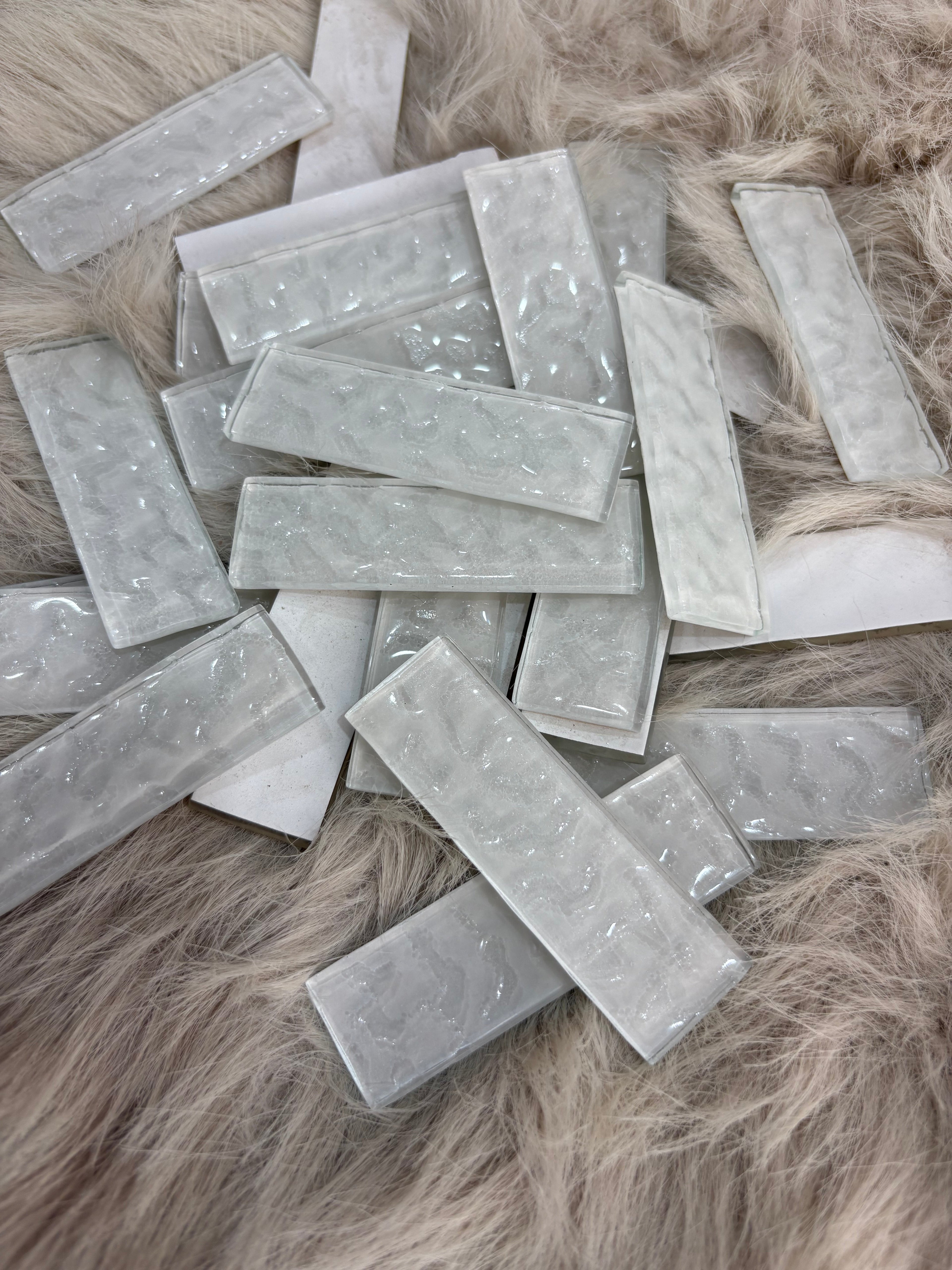 Sanatsal Kristal Mozaik SM-17 Dalgalı Beyaz