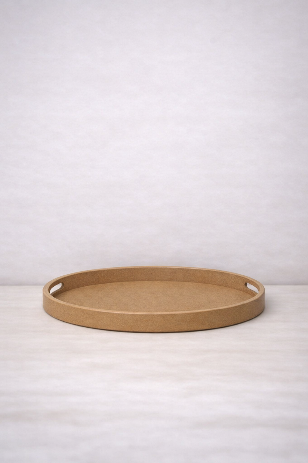 35x27cm Oval Ahşap Ham Mozaik Tepsisi
