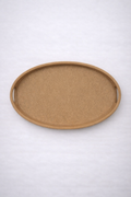 35x27cm Oval Ahşap Ham Mozaik Tepsisi