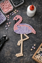 16x24cm Flamingo Figür Mozaik Set (Okul Etkinlik) 50 Adet