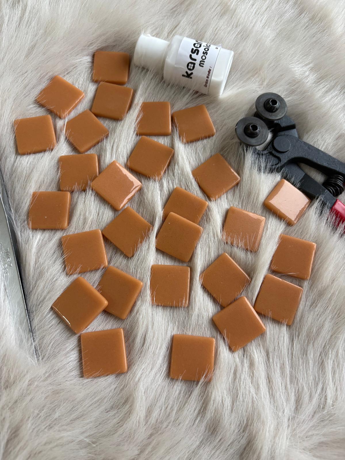 BM-25 Bal Kahve Sanatsal Mozaik 25x25 karsanmozaik