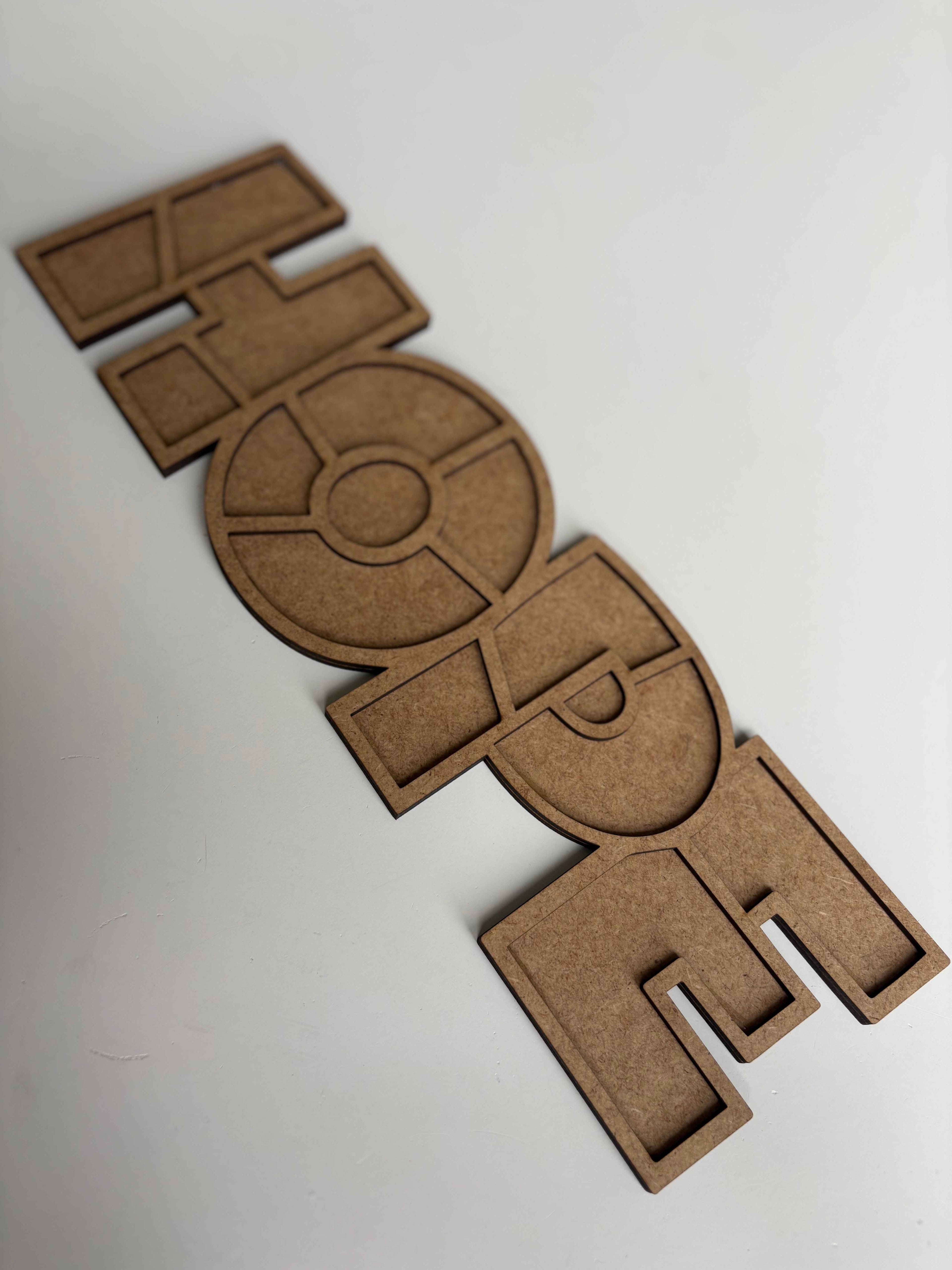 37x11cm HOPE Figür Ham Ahşap
