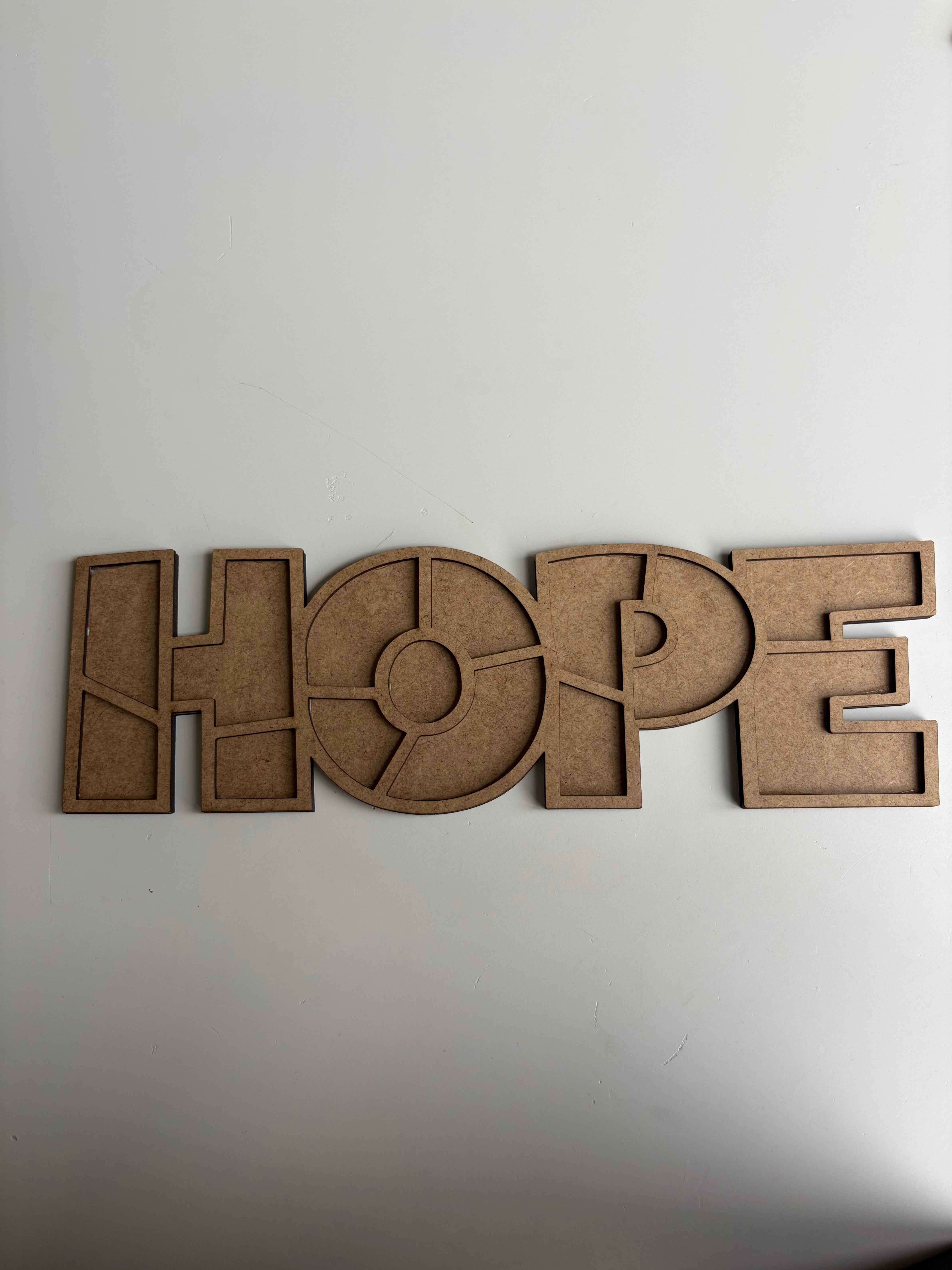 37x11cm HOPE Figür Ham Ahşap
