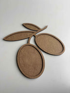 24x25cm Zeytin Dalı Figür Ham Ahşap