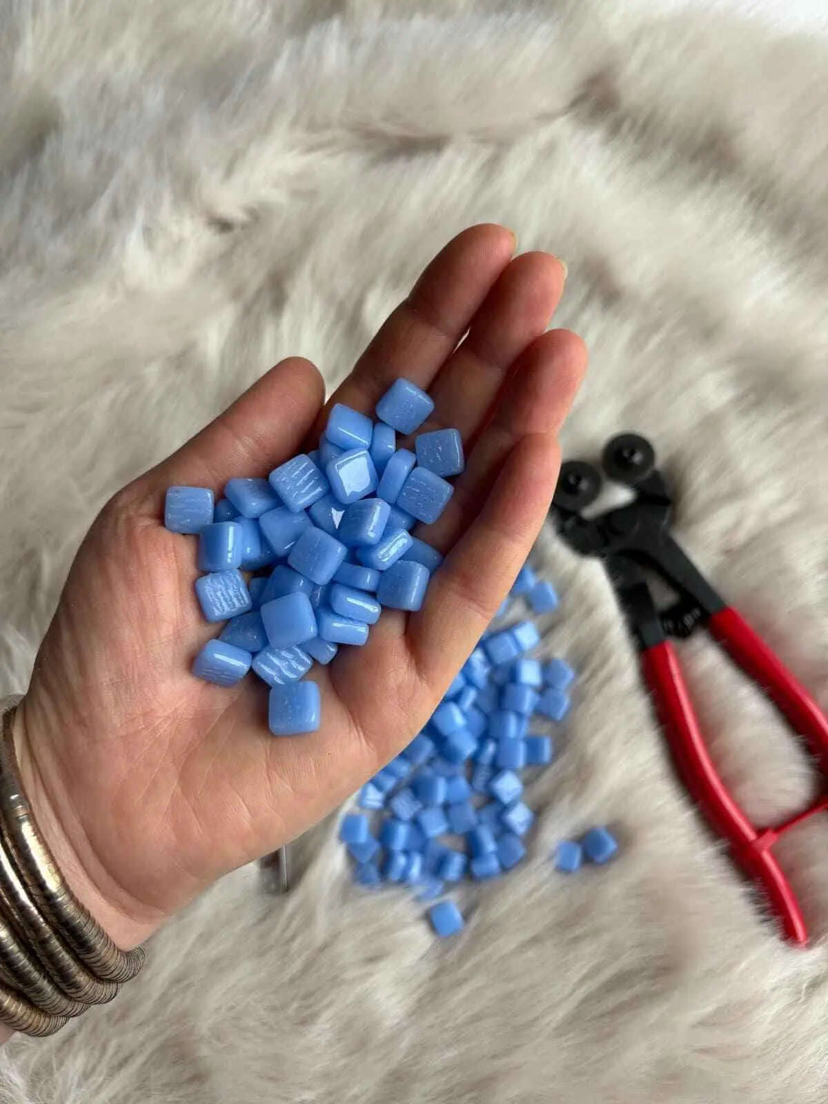 CM-07 Açık Mavi Sanatsal Mozaik 10x10mm - KARSAN MOZAİK
